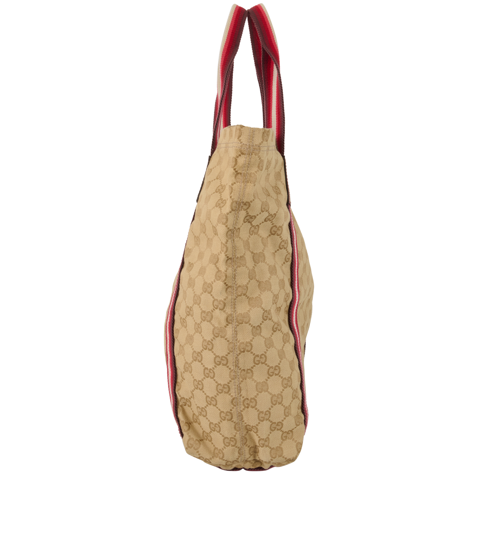 Sherry Line Tote Bag, &pound;230, Handbags, Beige/Red, Canvas, Bottom view